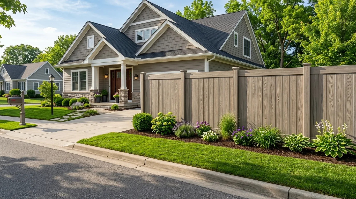 Modern Horizontal Front Fence